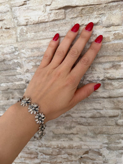 Bracciale Argento 925 Girasoli – Pezzo Unico Artigianale