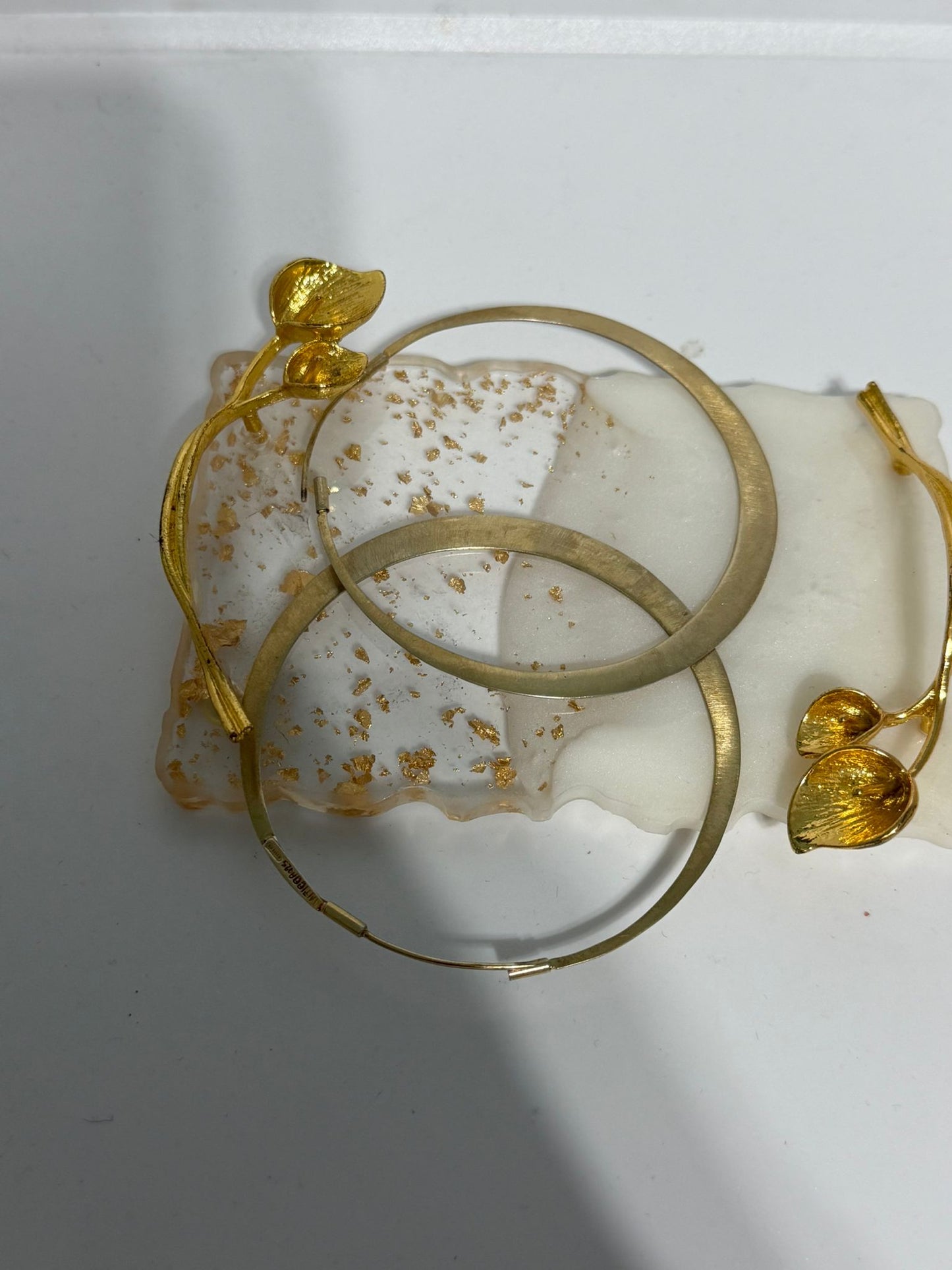Orecchini cerchio grandi in argento 925 bagnati nell'oro