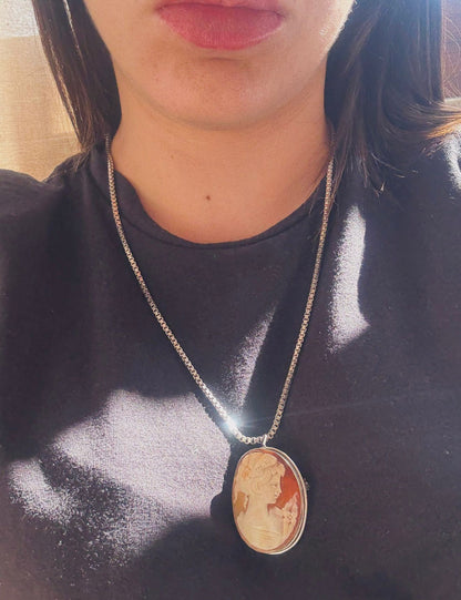 Collana in argento 925 cammeo