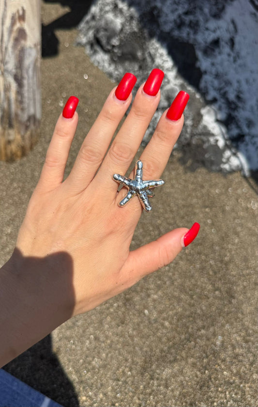 Anello in argento 925 stella marina