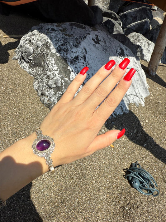 Bracciale in argento 925 ametista viola