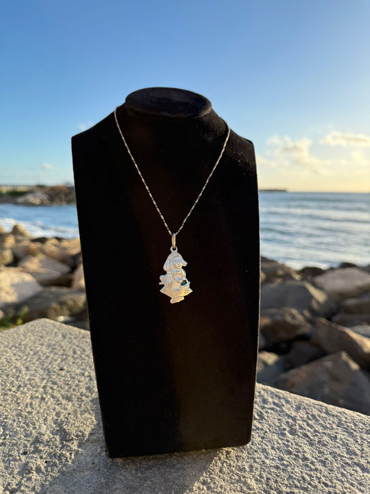 Collana in argento 925 lavandaia
