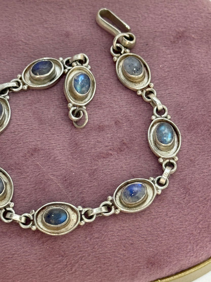 Bracciale in argento 925 pietre di luna