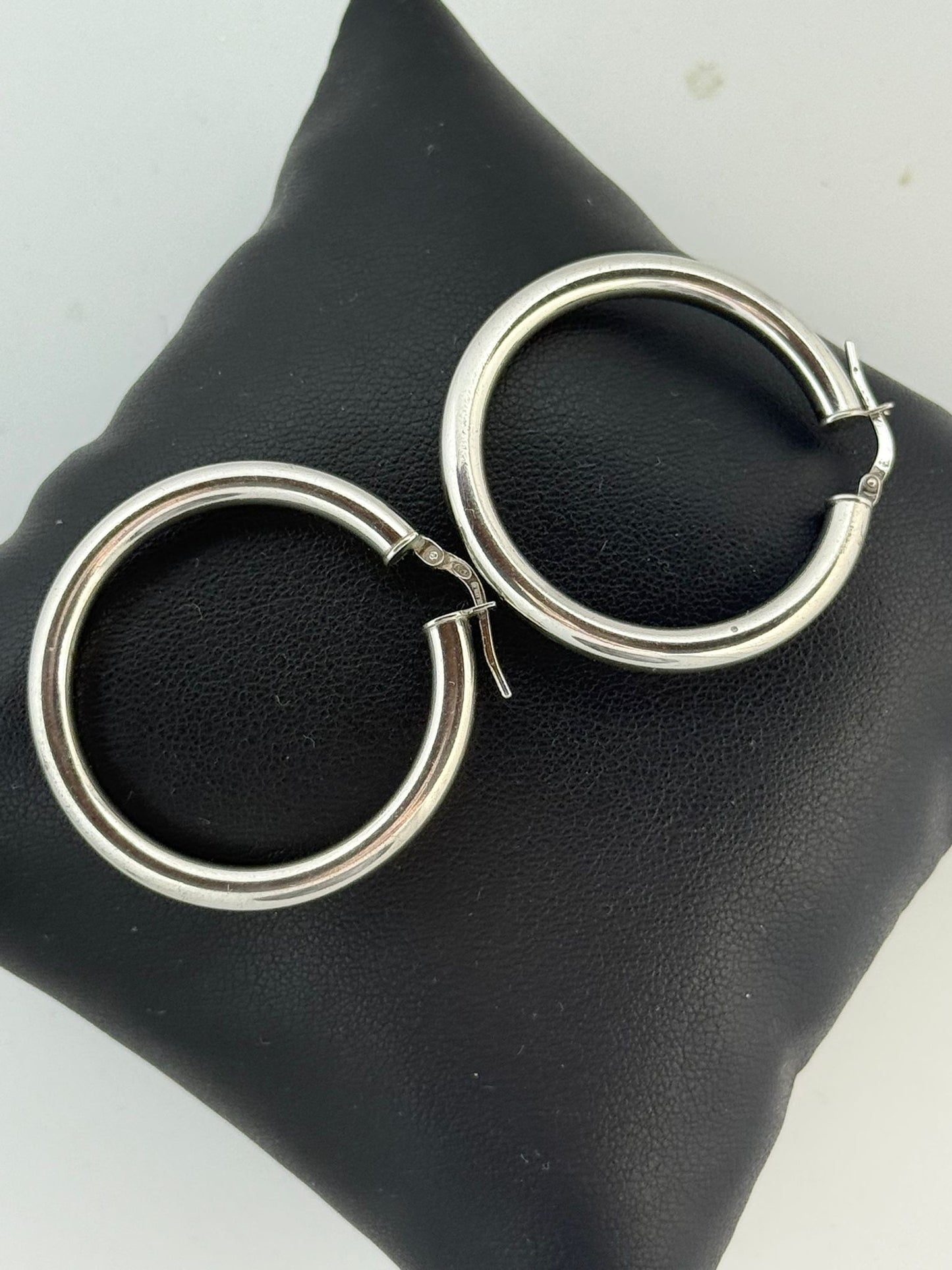 Orecchini Argento 925 Doppi Cerchi Larghi | Pezzo Unico Vintage