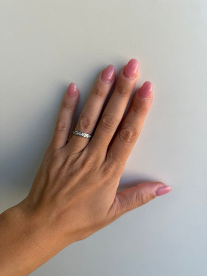 Anello Fedina con Cerchi in Argento 925 — Misura 15