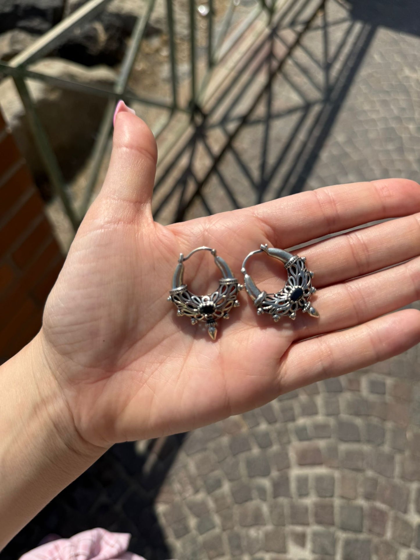 Orecchini in argento 925 granato rosso