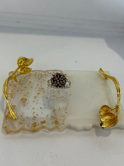 Anello in argento 925 rubino