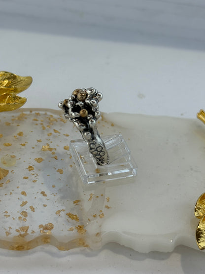 Anello in argento 925 sfere