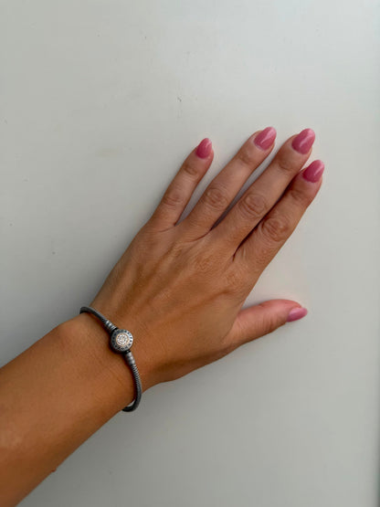 Bracciale Coda di Topo Argento 925 con Zirconi Bianchi Firmato Pandora
