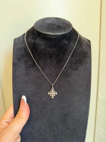Collana in Argento 925 Croce di Gerusalemme – Simbolo di Fede