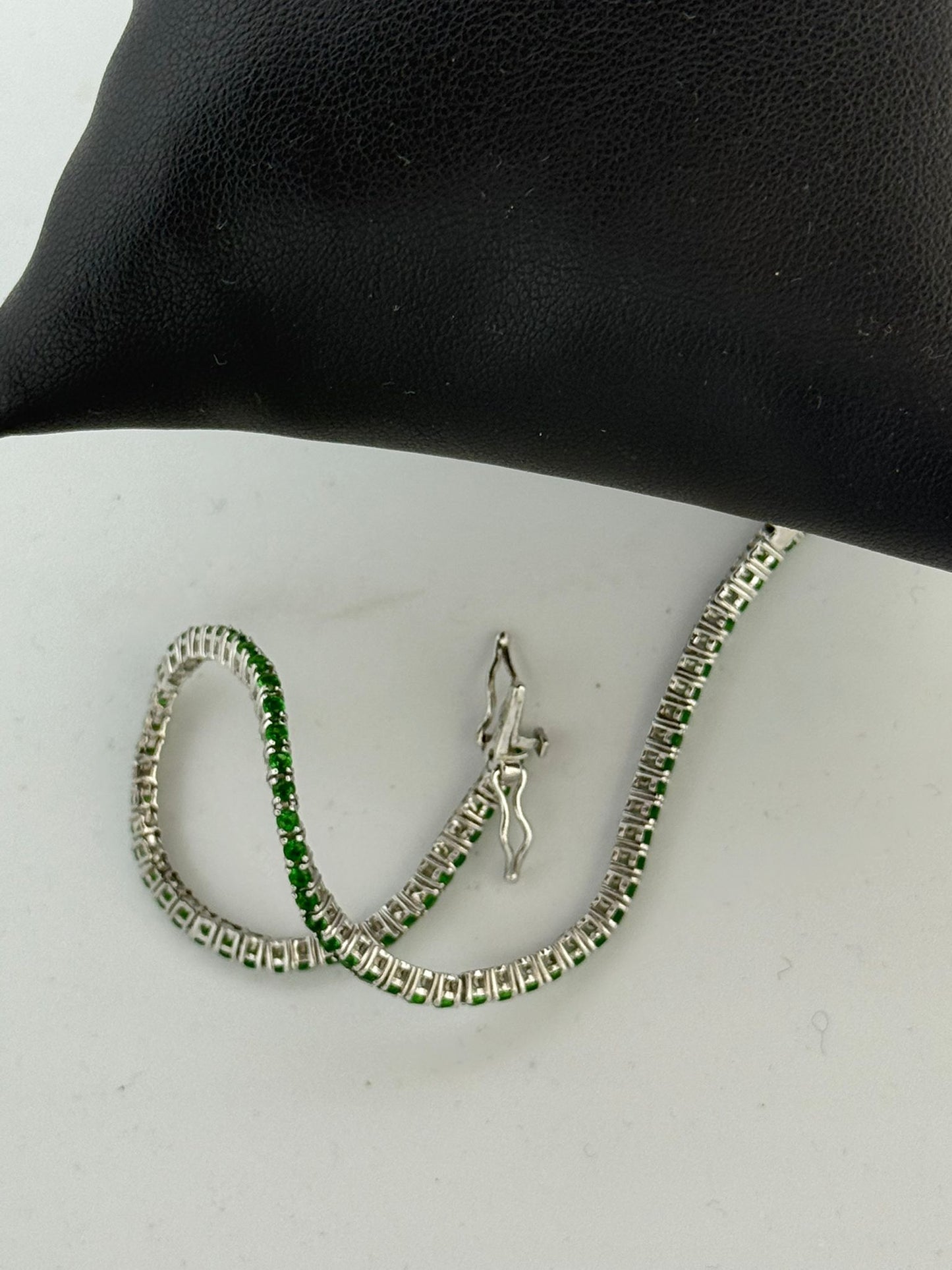 Bracciale Tennis Argento 925 Pietre Verdi - Eleganza Smeraldo