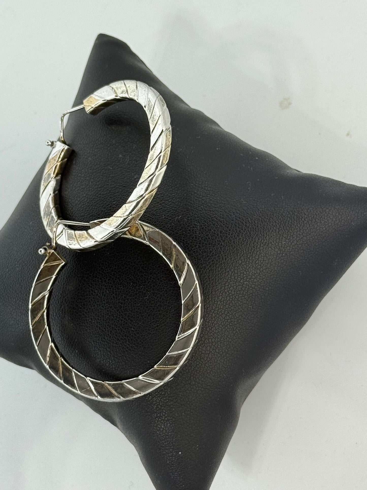 Orecchini Argento 925 Cerchi Seghettati Grandi | Pezzo Unico 5cm