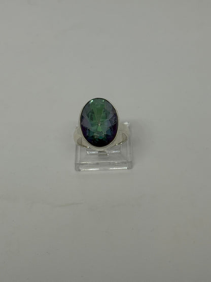 Anello in argento 925 topazio mistico
