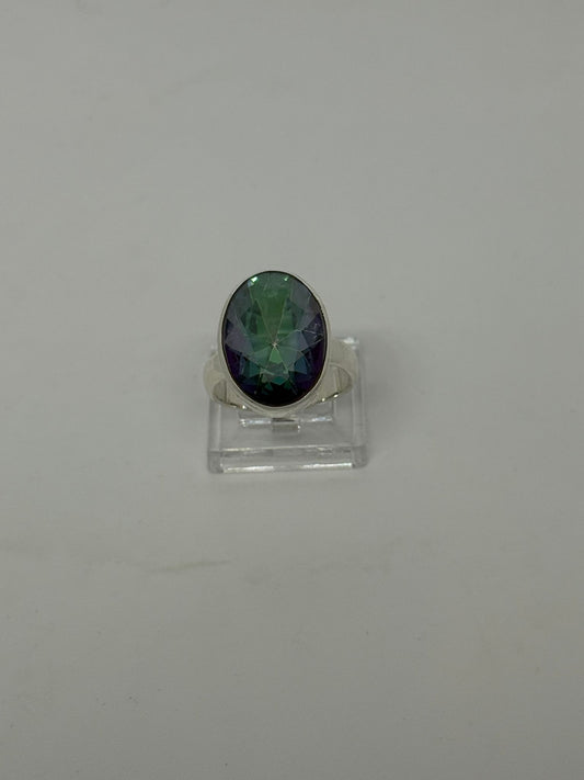 Anello in argento 925 topazio mistico