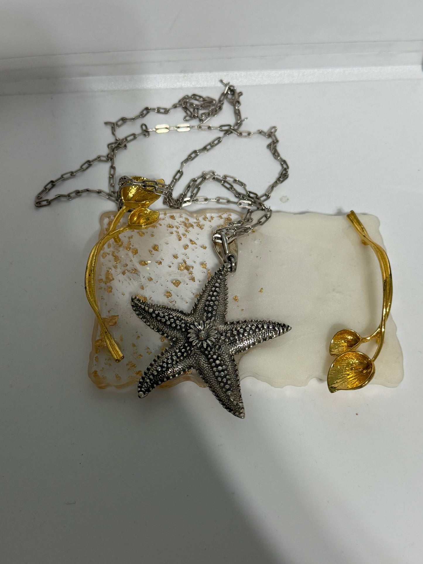 Collana in argento 925 con ciondolo stella marina