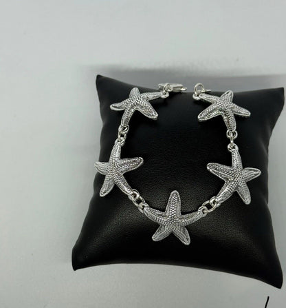 Bracciale Argento 925 Stelle Marine Semirigido NUOVO - Tema Mare