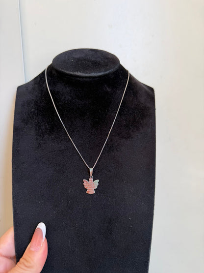 Collana in Argento 925 Angelo con Preghiera – Gioiello Spirituale