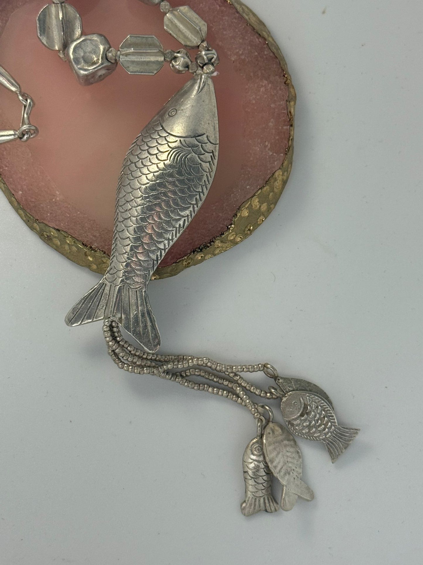 Collana pesce in argento