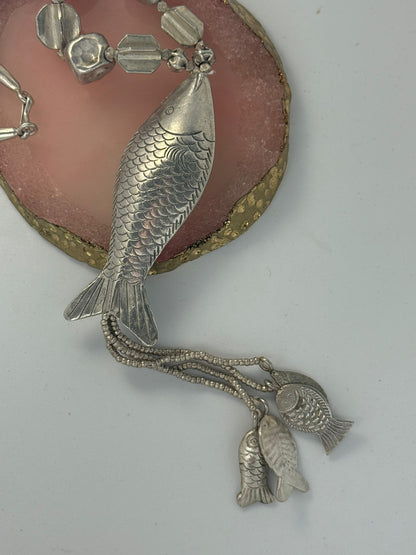 Collana pesce in argento