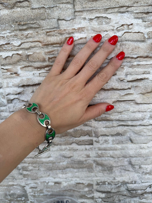 Bracciale in argento 800 maglia marinaia