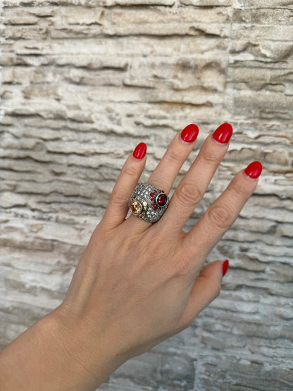 Anello in argento 925 fiori