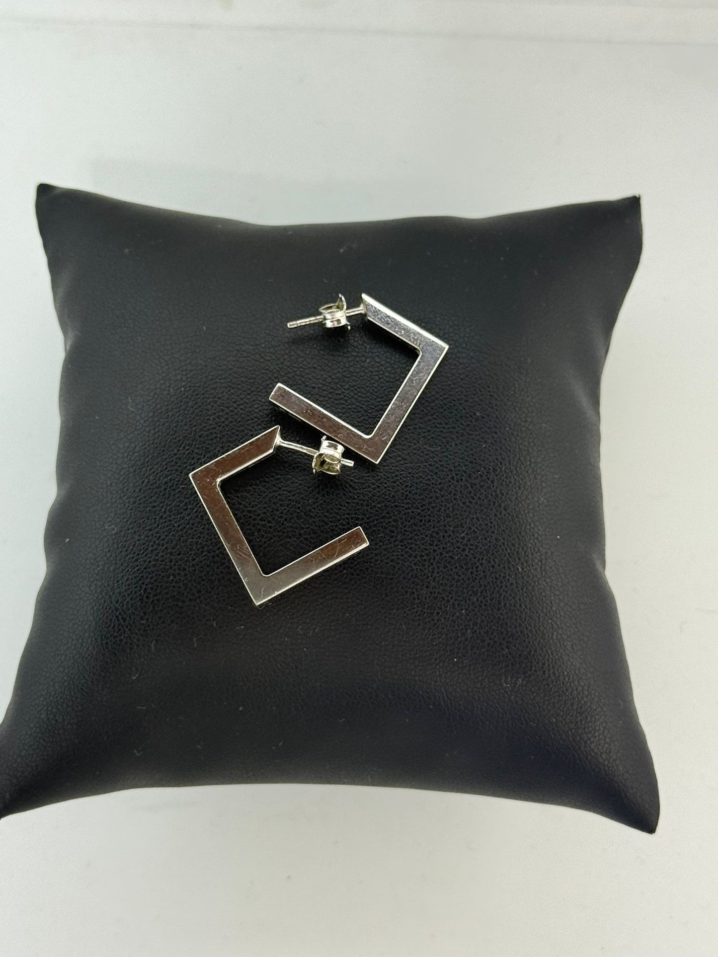 Orecchini Argento 925 Squadrati | Pezzo Unico Vintage Geometrico