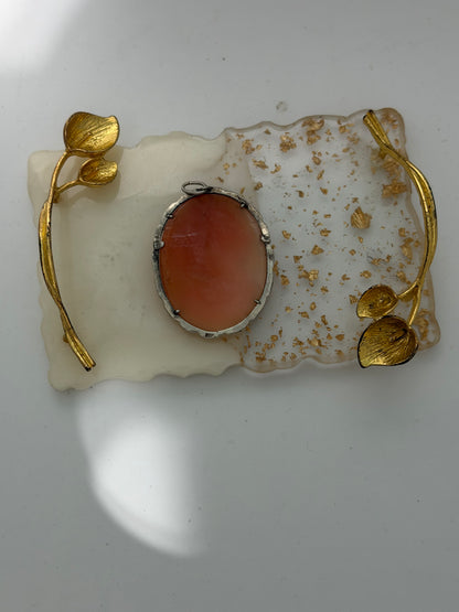 Collana in argento 925 con cammeo antico e marcasiti