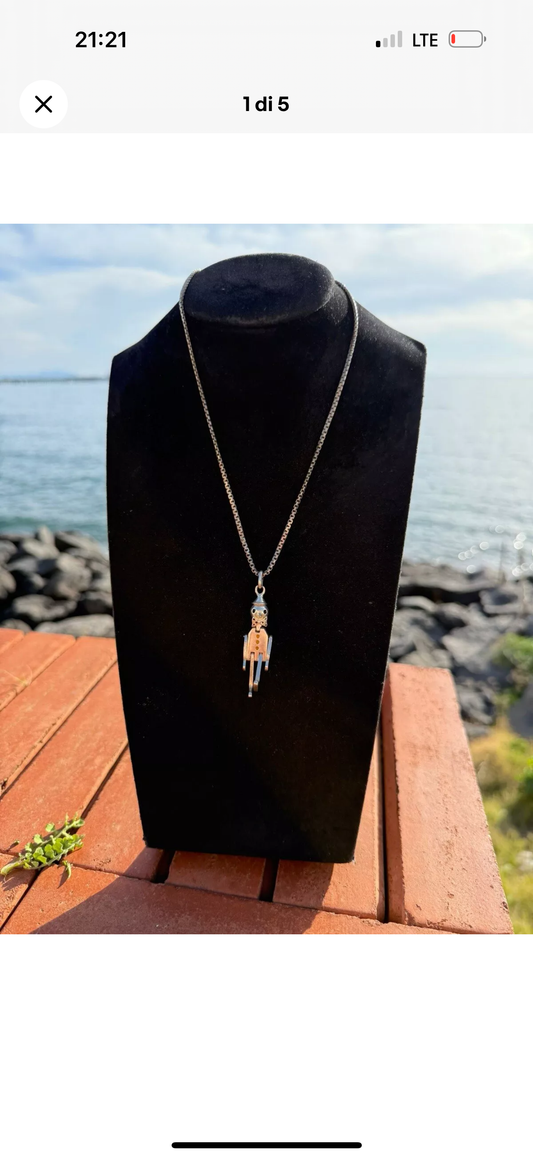 Collana in argento 925 Pinocchio