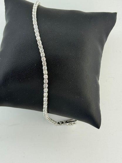 Bracciale Tennis Argento 925 Pietre Bianche - Eleganza Classica Luxury