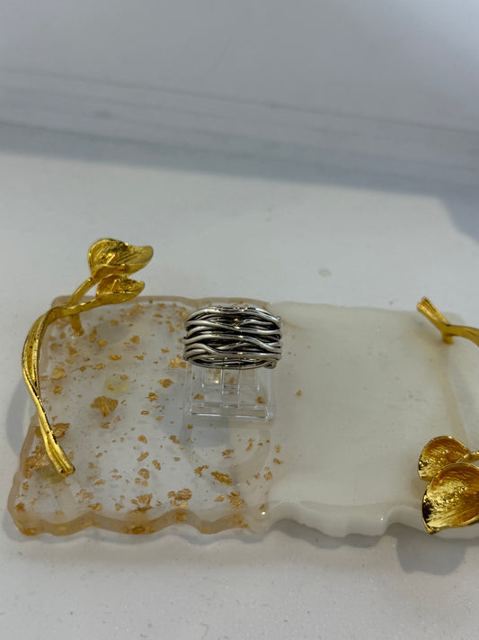 Anello in argento 925 filo della vita