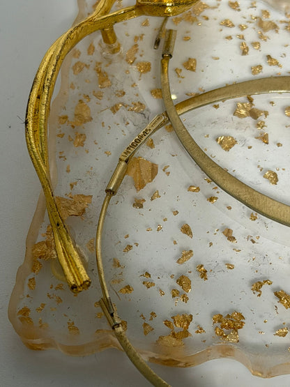 Orecchini cerchio grandi in argento 925 bagnati nell'oro