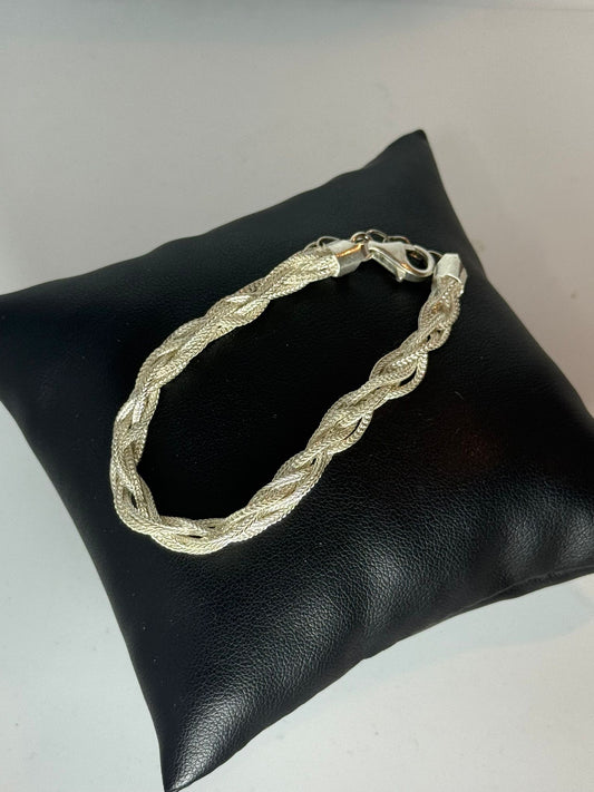 Bracciale intrecciato in argento 925
