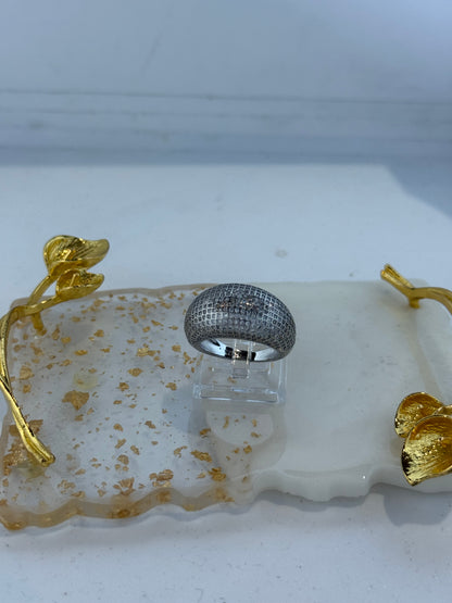 Anello in argento 925 pavè zirconi