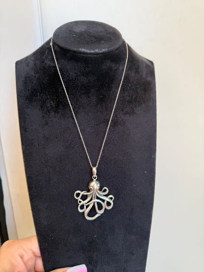 Collana in argento 925 polipo