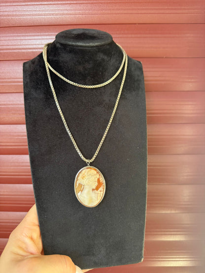 Collana in argento 925 cammeo