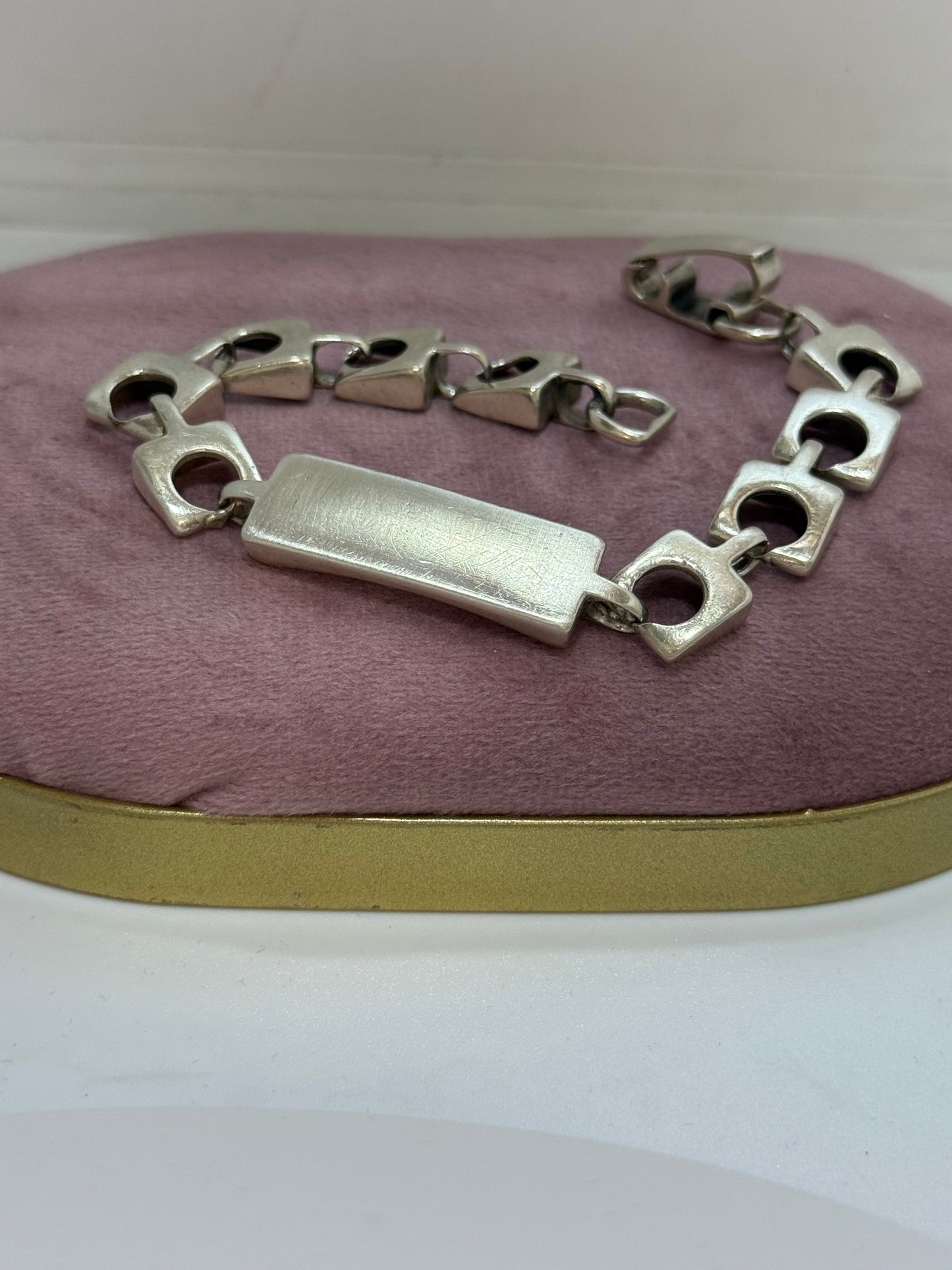 Bracciale targhetta in argento 925