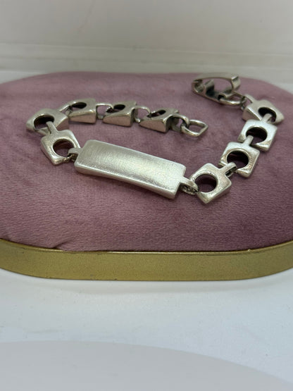 Bracciale targhetta in argento 925