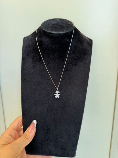 Collana in Argento 925 Bimba con Zirconi – Regalo Speciale