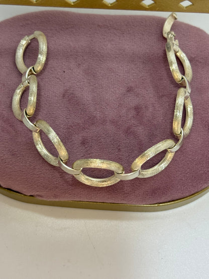 Bracciale cerchi satinati in argento 925