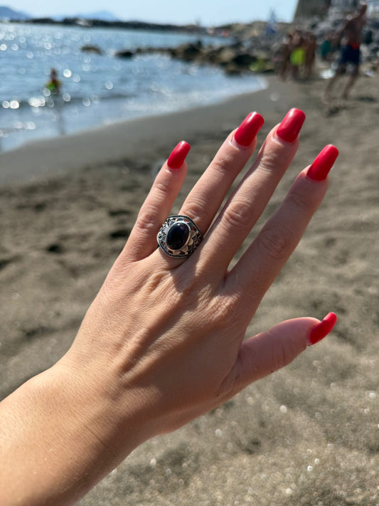 Anello in argento 925 ametista viola