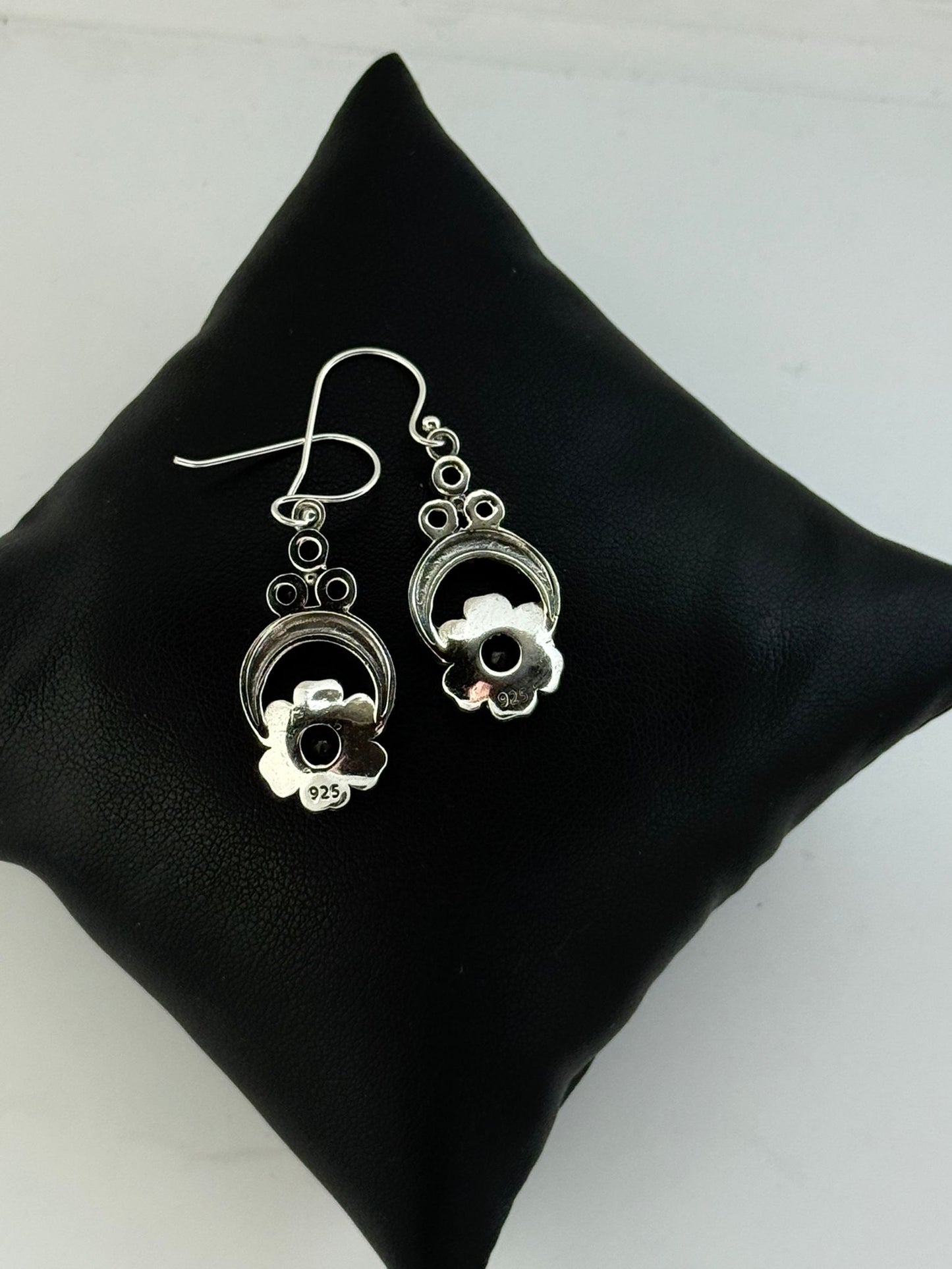 Orecchini in argento 925 granato rosso