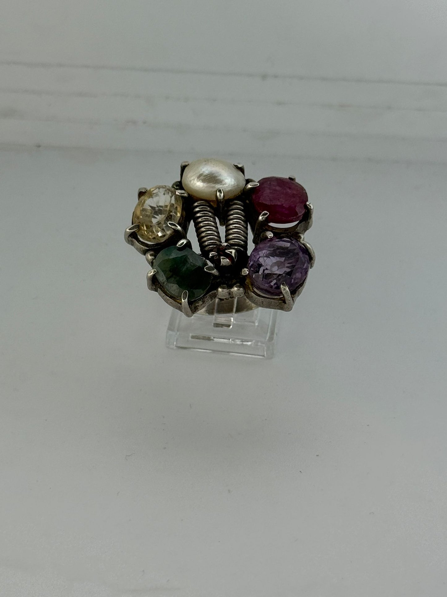 Anello in argento 925 pietre