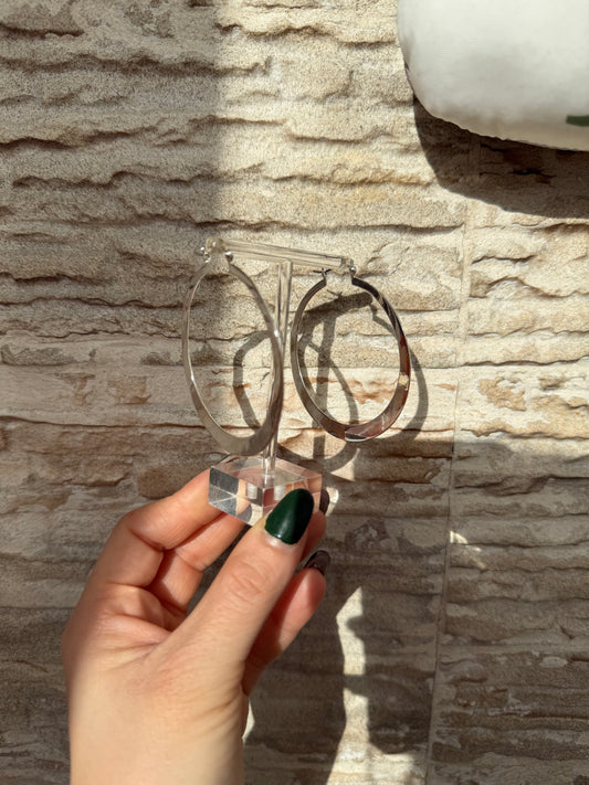 Orecchini a cerchio grande in argento 925