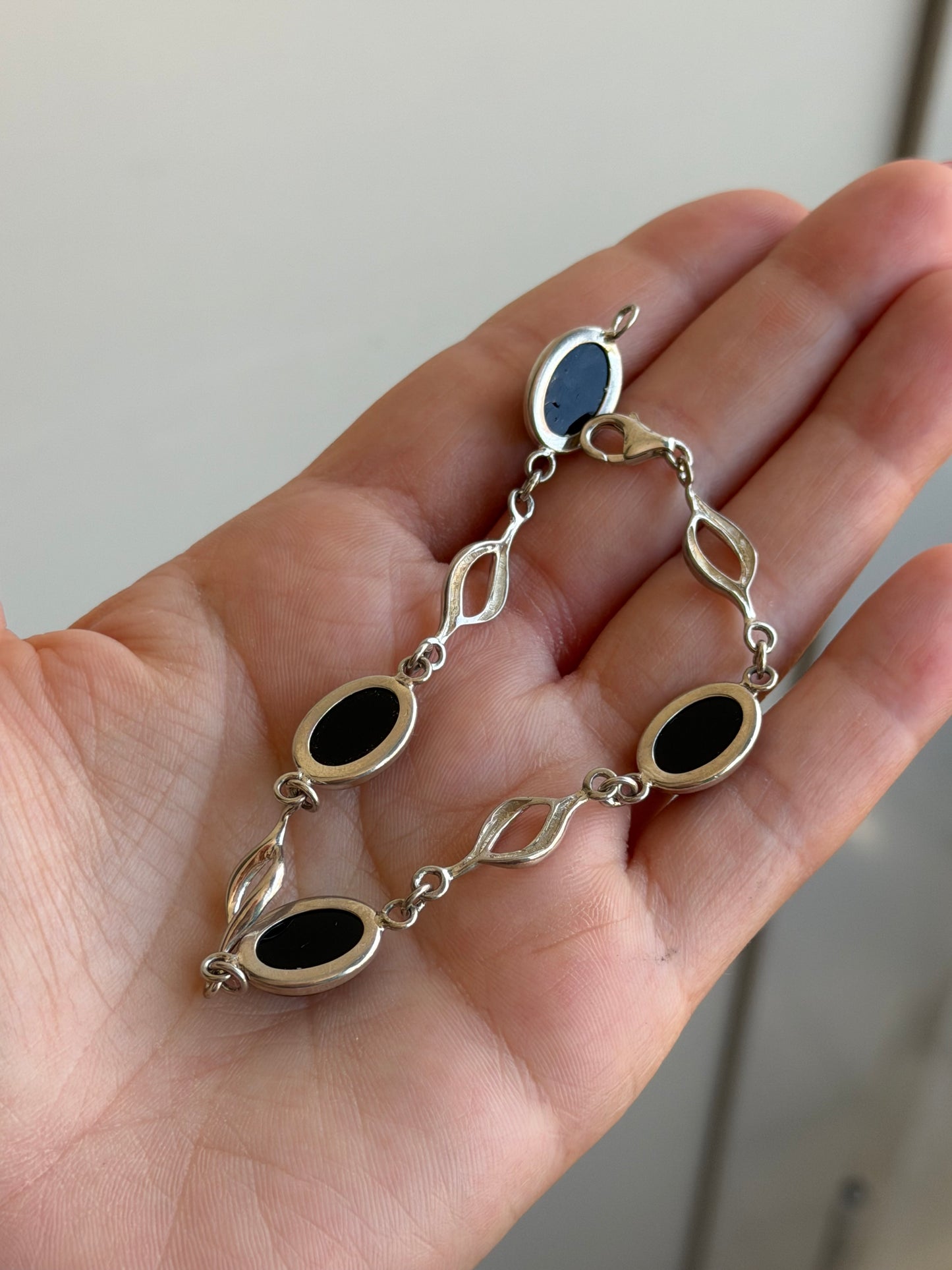 Bracciale in Argento 925 con Ambra Baltica Marine – Gioiello Naturale