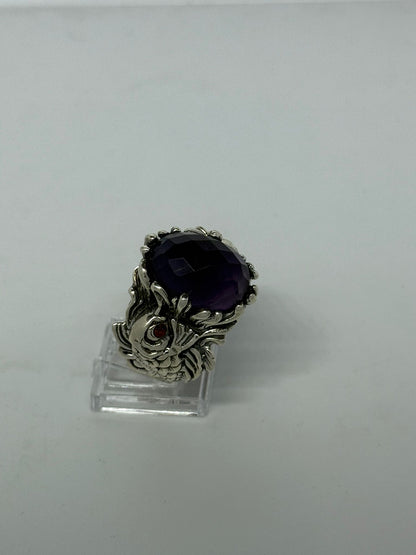 Anello in argento 925 ametista viola