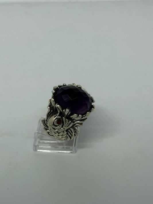 Anello in argento 925 ametista viola